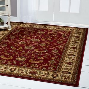 Home Dynamix Area Rugs: Royalty Rug: 3208-215 Red Ivory 1'9"x7'2